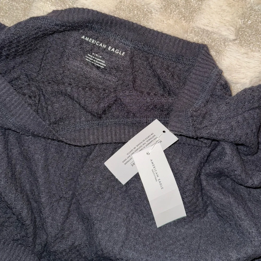 American Eagle Outfitters Charcoal Long Sleeve Top oversized‎ new